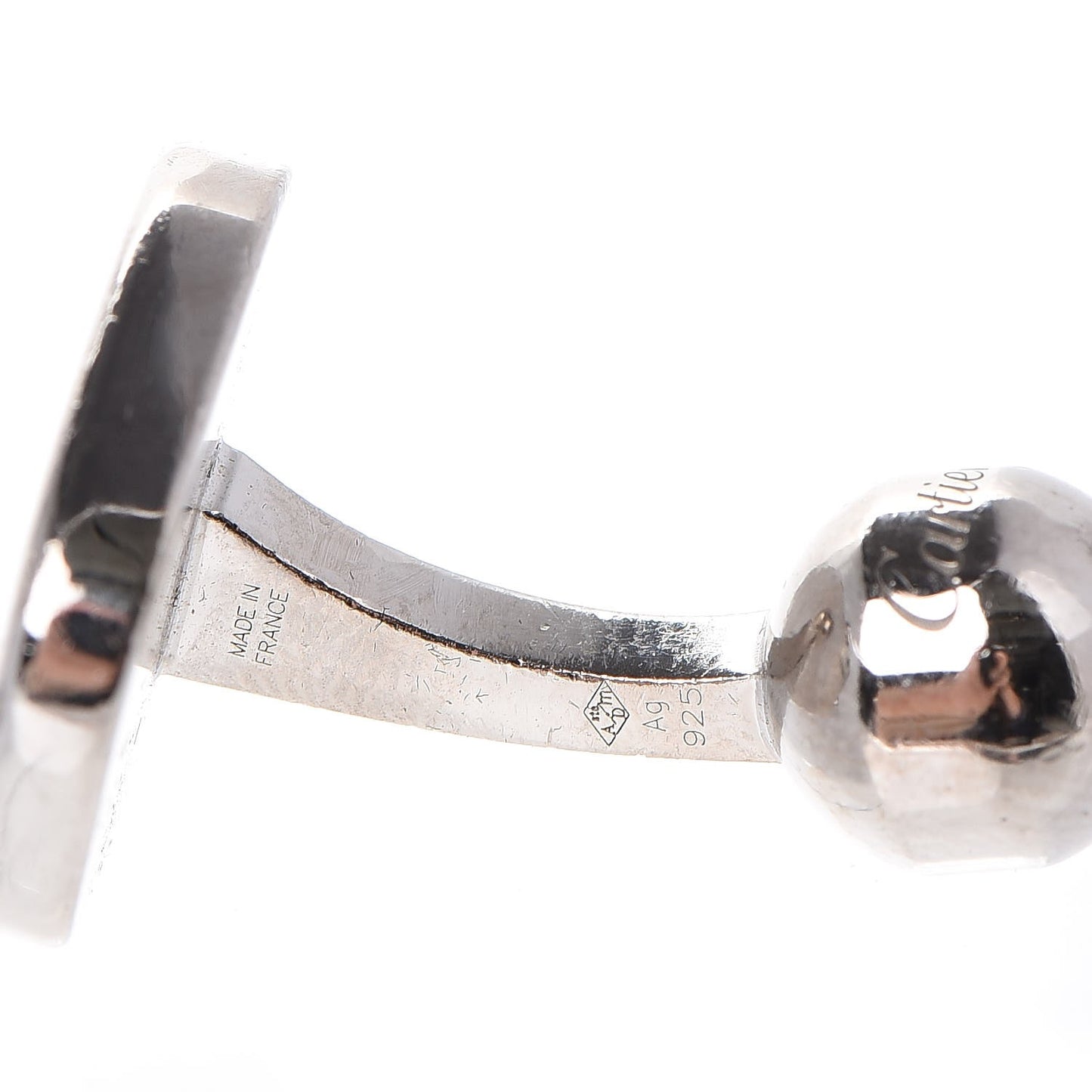 Sterling Silver Palladium Finish Wax Seal Motif Cufflinks