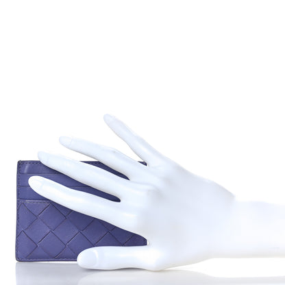 Bottega Veneta Nappa Intrecciato Woven Card Holder Purple 2 of 11