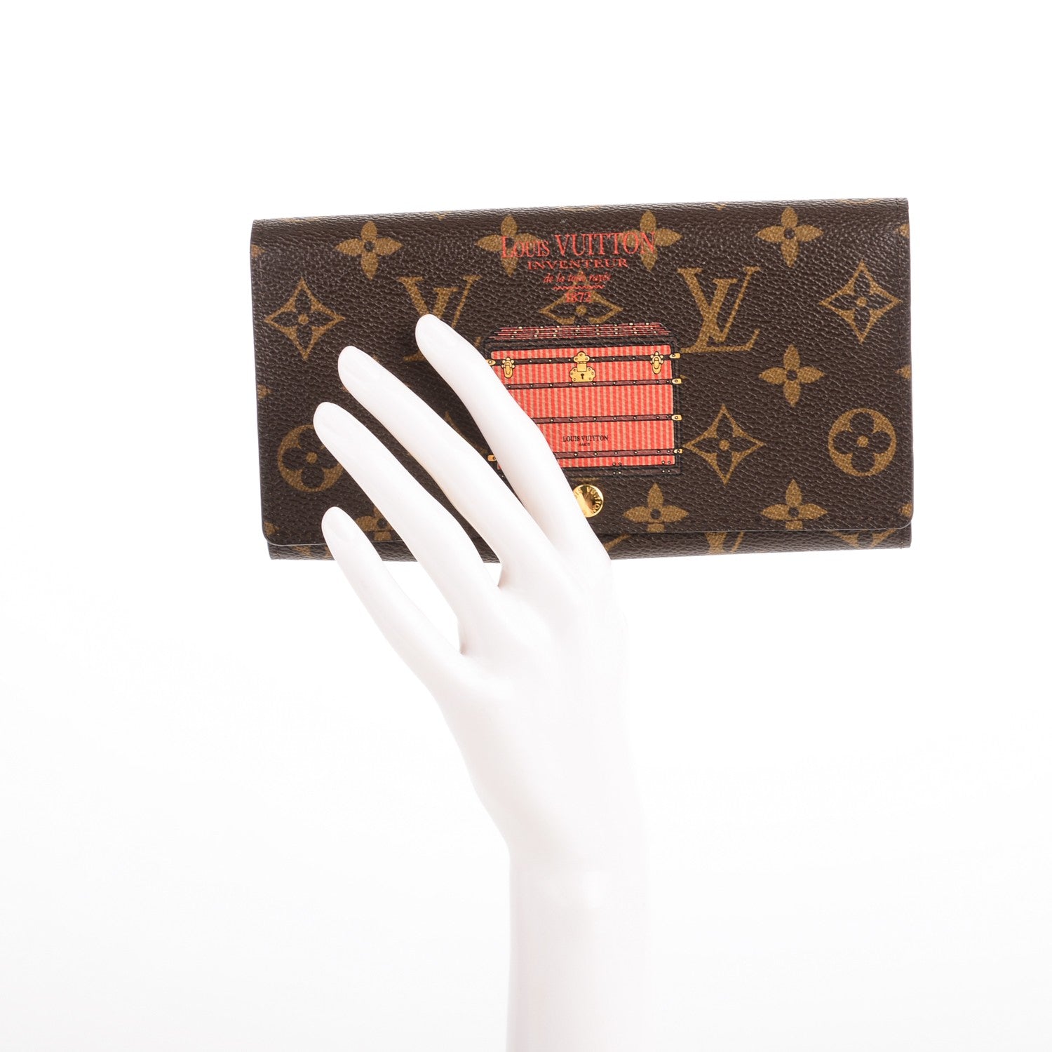 Louis Vuitton Monogram Trunks and Locks Sarah Wallet 2 of 6