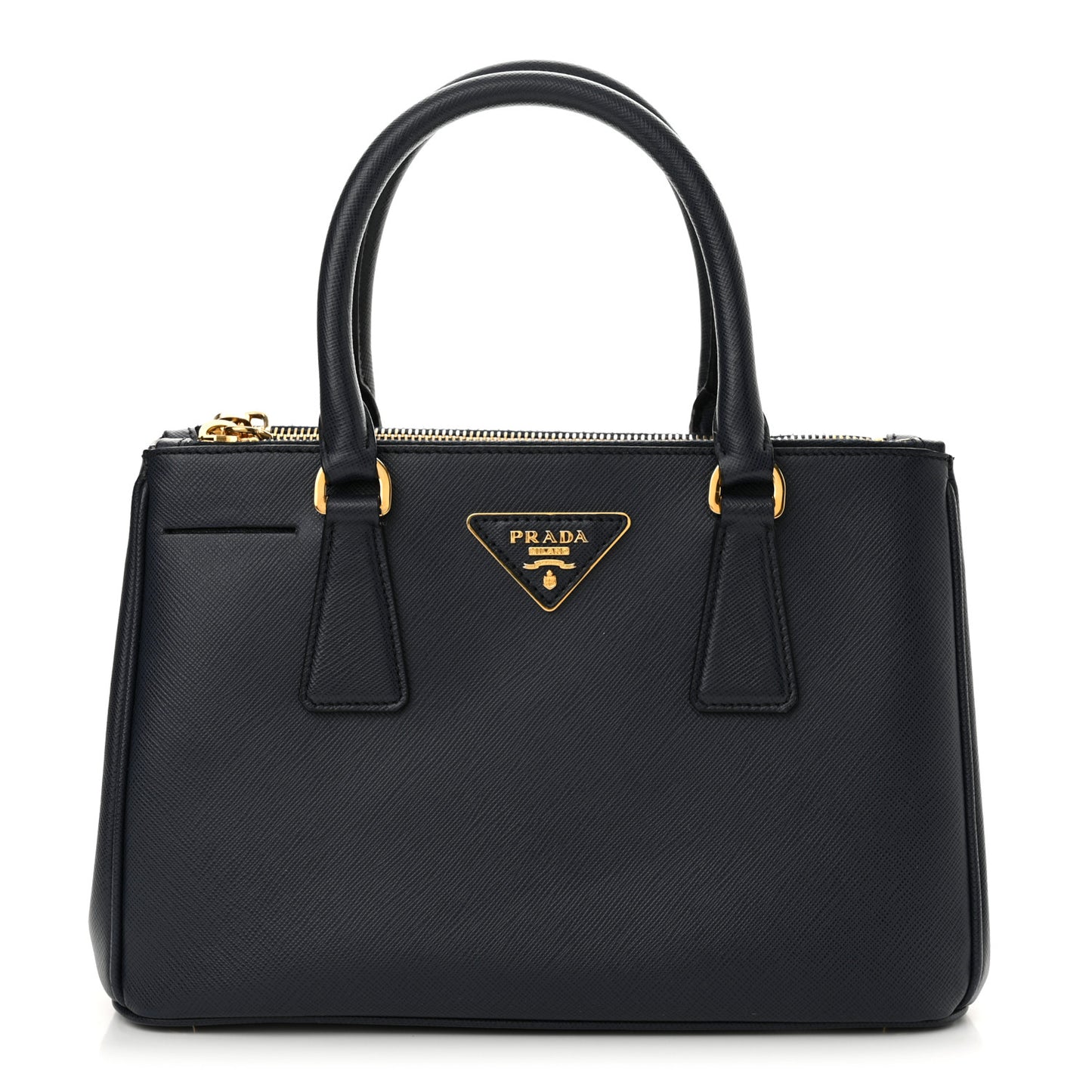 Saffiano Mini Galleria Double Zip Tote Baltico