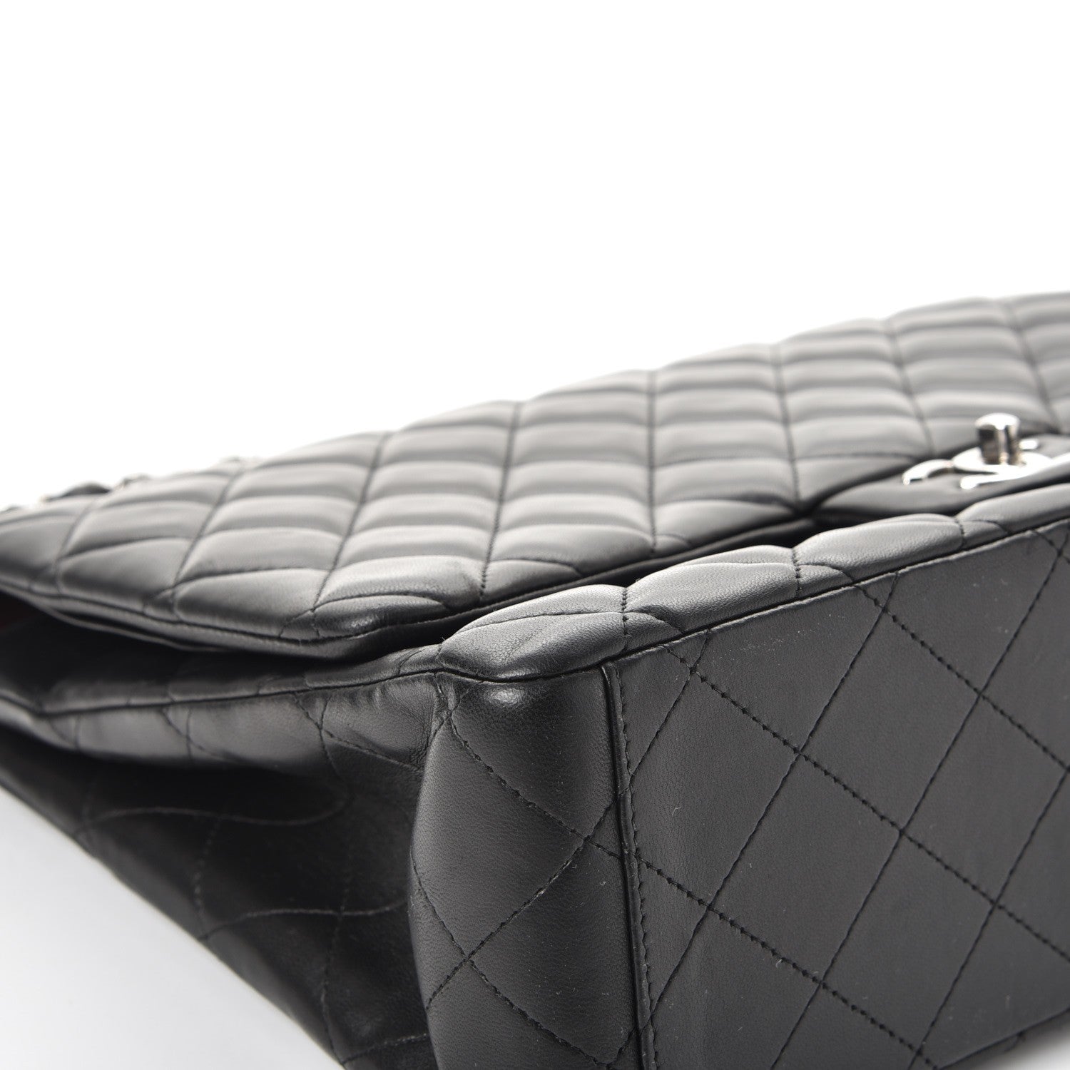 Chanel Lambskin Quilted Maxi Double Flap Black 10 of 13