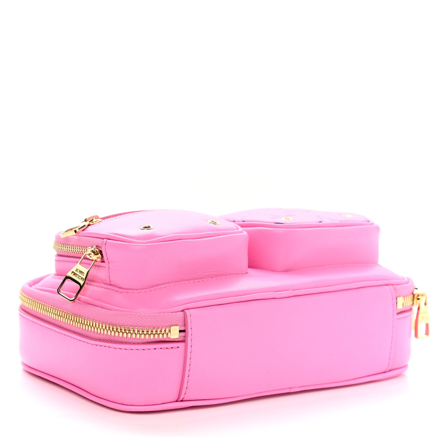 Calfskin Embossed Monogram Vuittamins Utility Crossbody Rose Violet