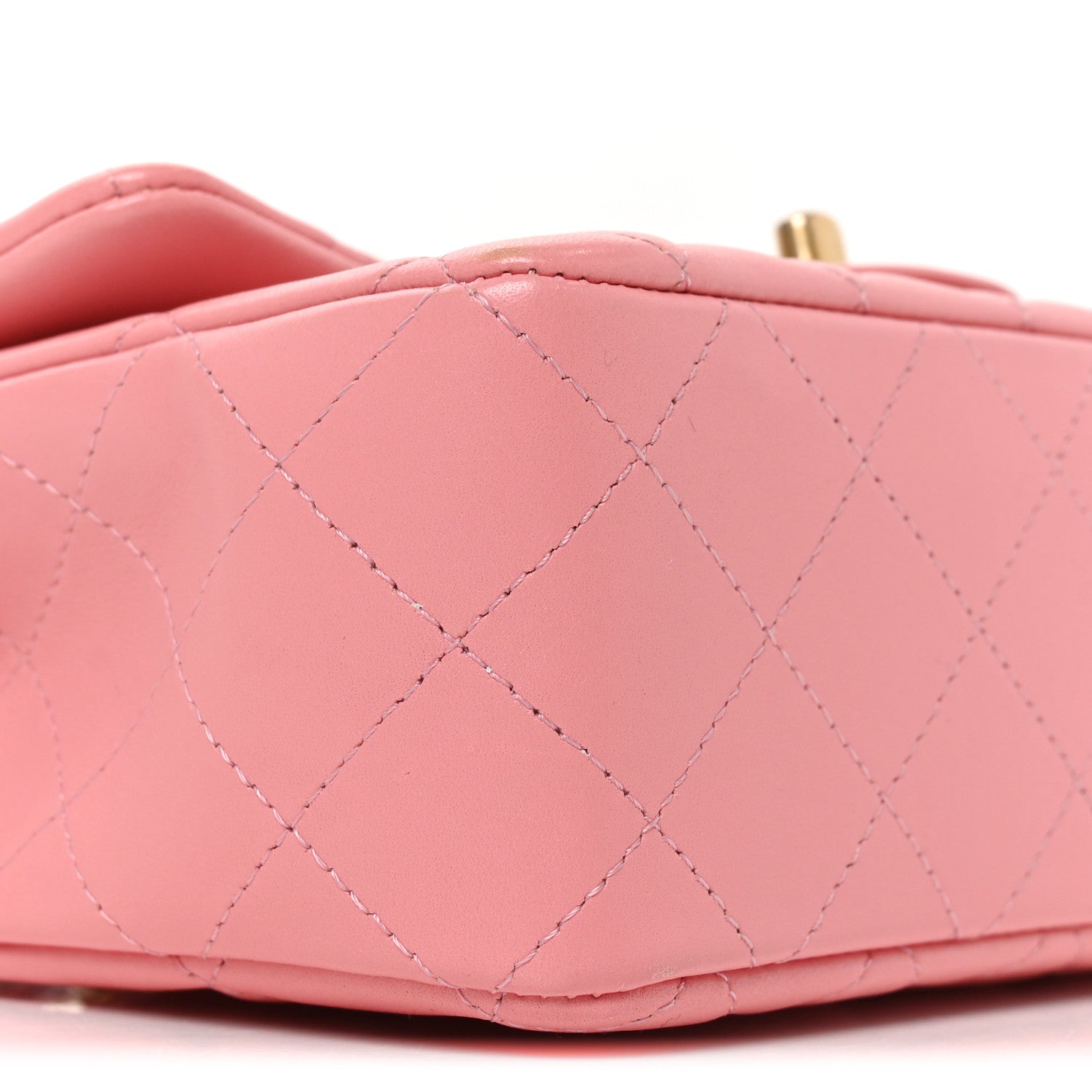 Chanel Lambskin Quilted Mini Rectangular Flap Pink 9 of 10