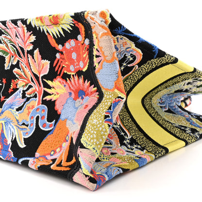 Christian Dior Canvas Zodiac Fantastico Embroidered Medium Book Tote Black Multicolor 10 of 12