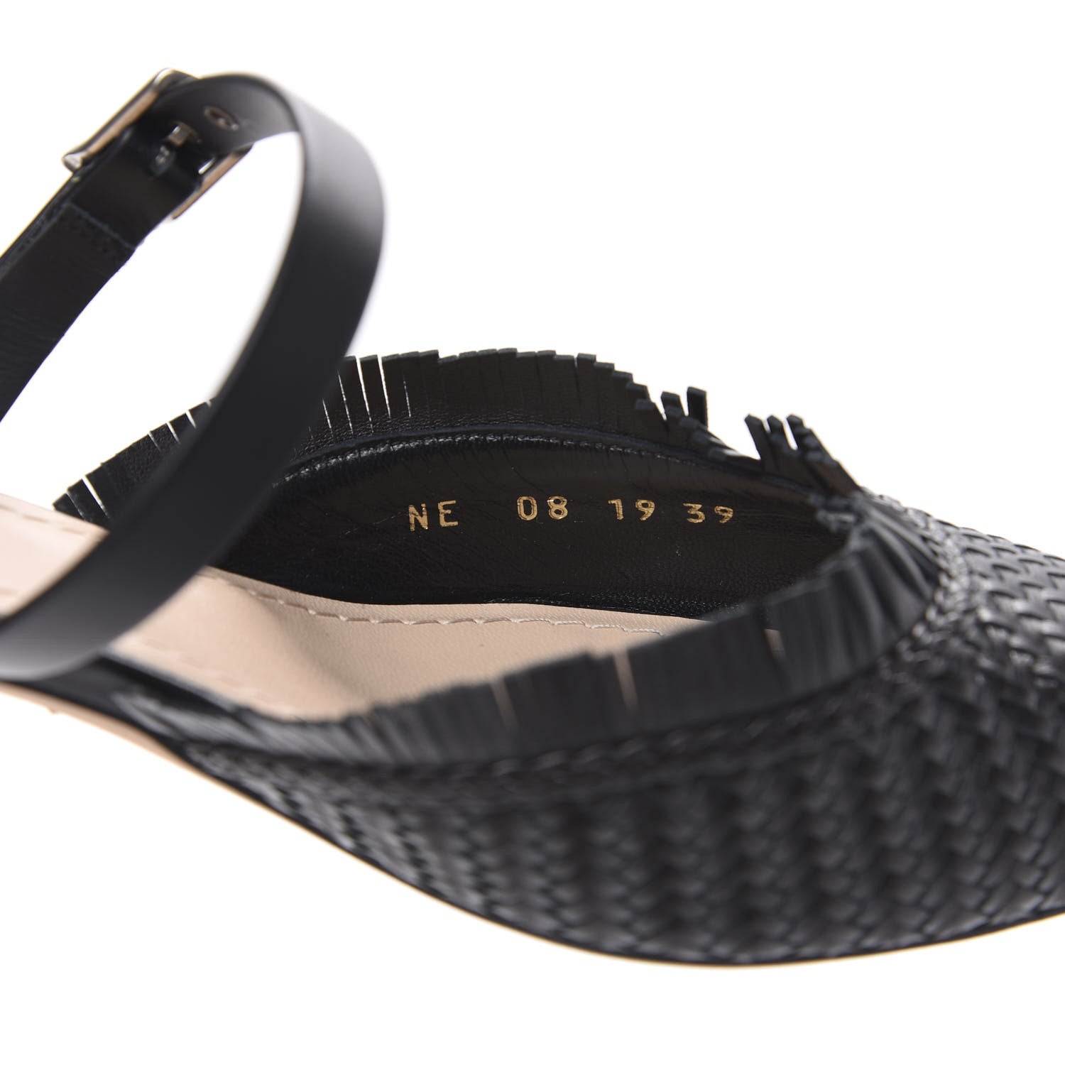 Christian Dior Lambskin Woven Teddy D Mule Sandals 39 Black 8 of 9