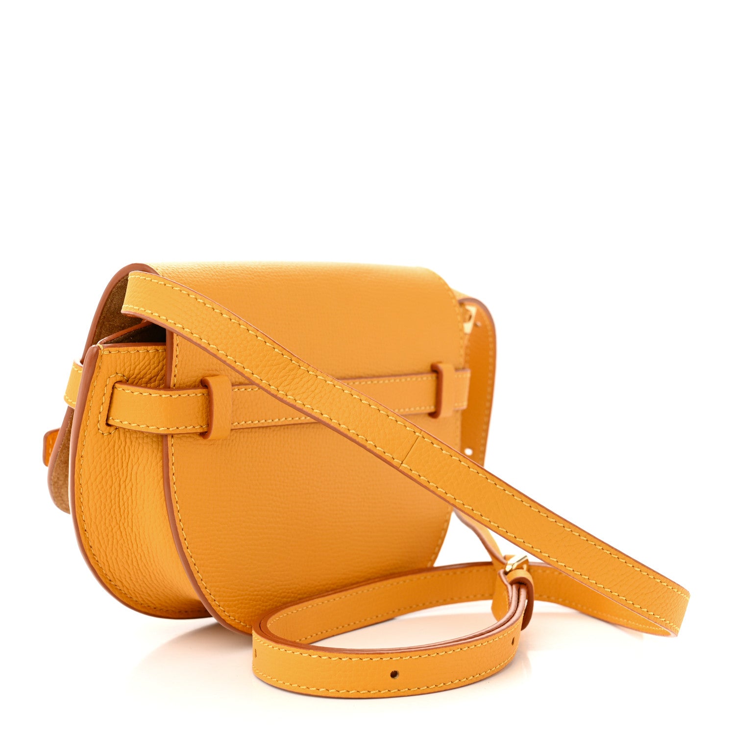 Loewe Grained Calfskin Mini Gate Crossbody Bag Yellow 3 of 10