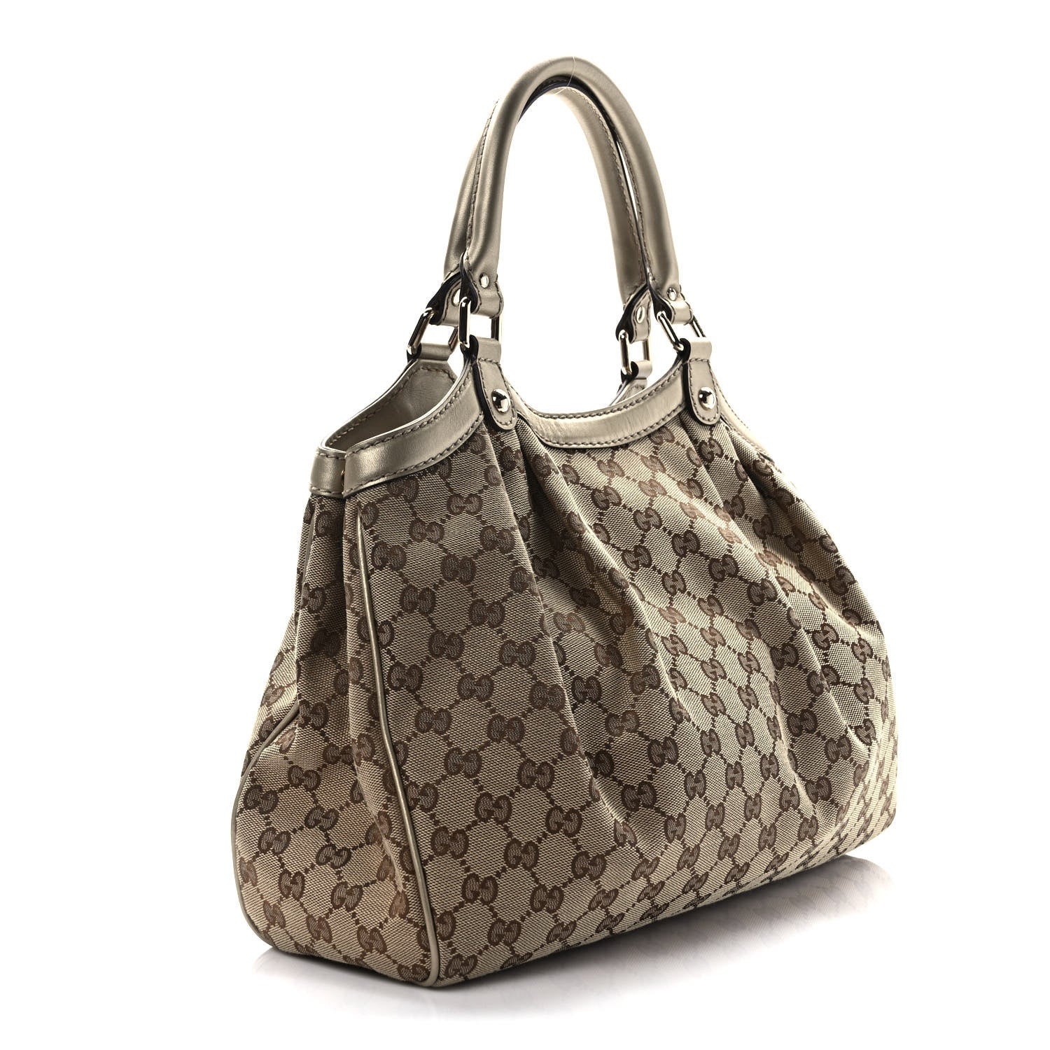 Gucci Monogram Medium Sukey Tote Champagne 3 of 9