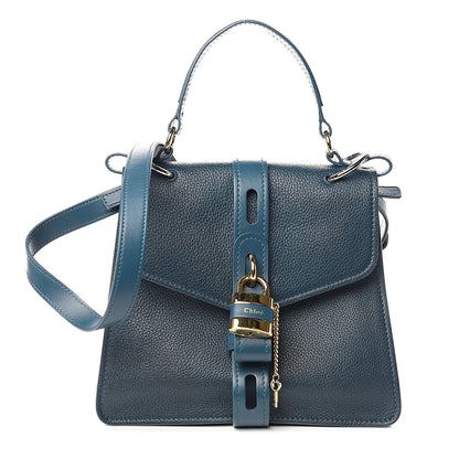 Chloe Grained Calfskin Medium Aby Day Shoulder Bag Navy Ink 1 of 13