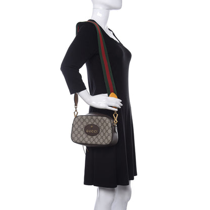 Gucci GG Supreme Monogram Web Neo Vintage Shoulder Bag Beige New Acero Crop 2 of 11
