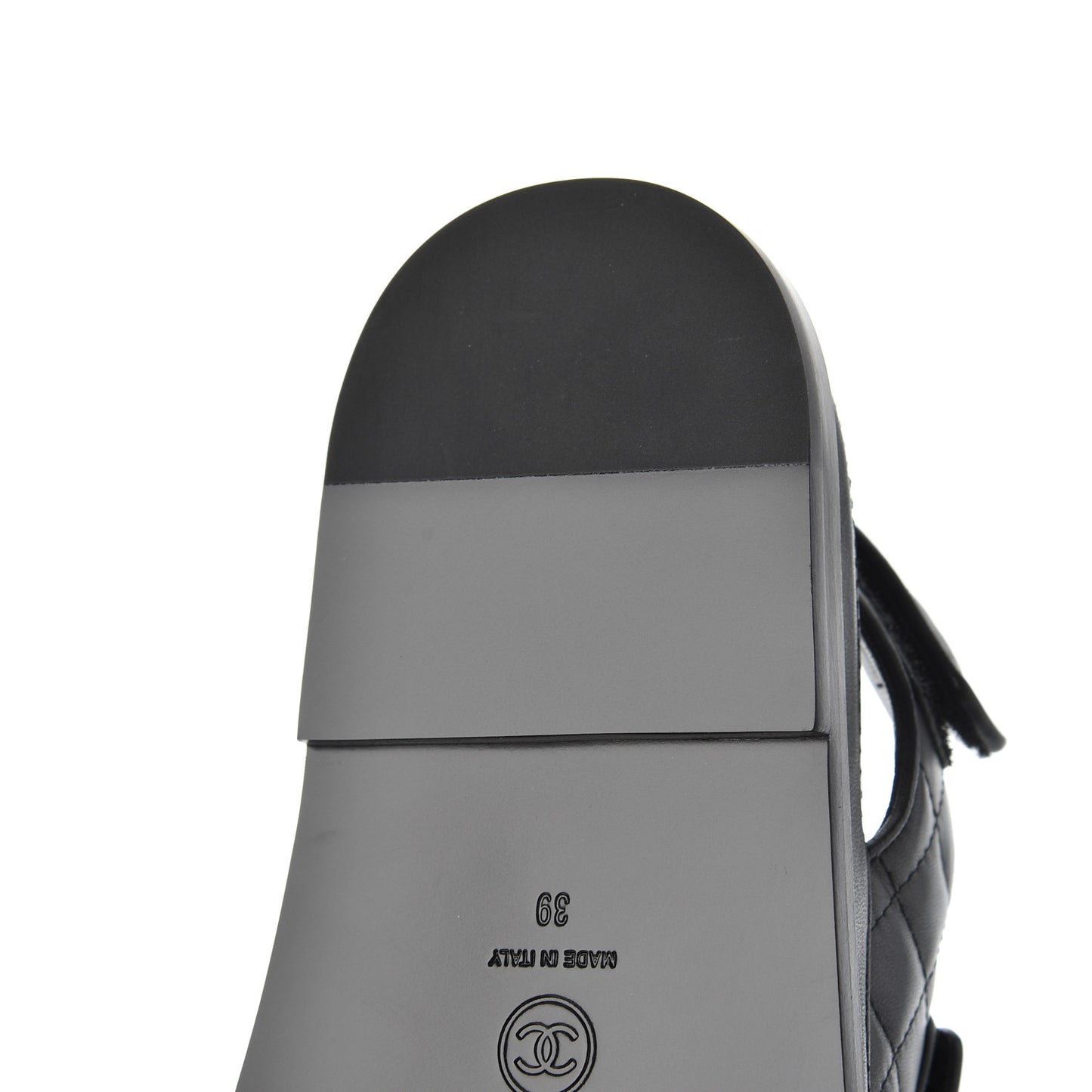 Lambskin Velcro Dad Sandals 39 Black