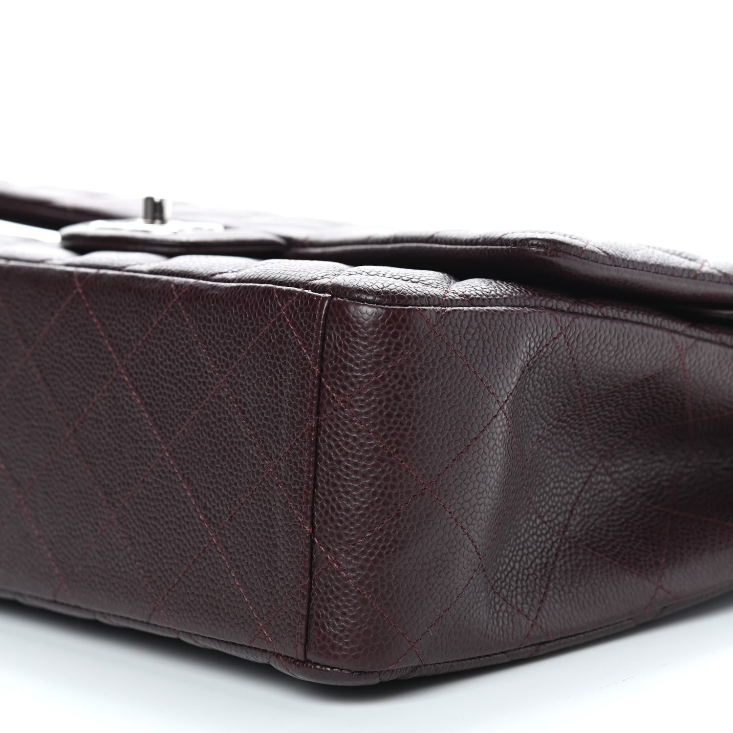 Chanel Caviar Quilted Maxi Double Flap Dark Purple 9 of 9