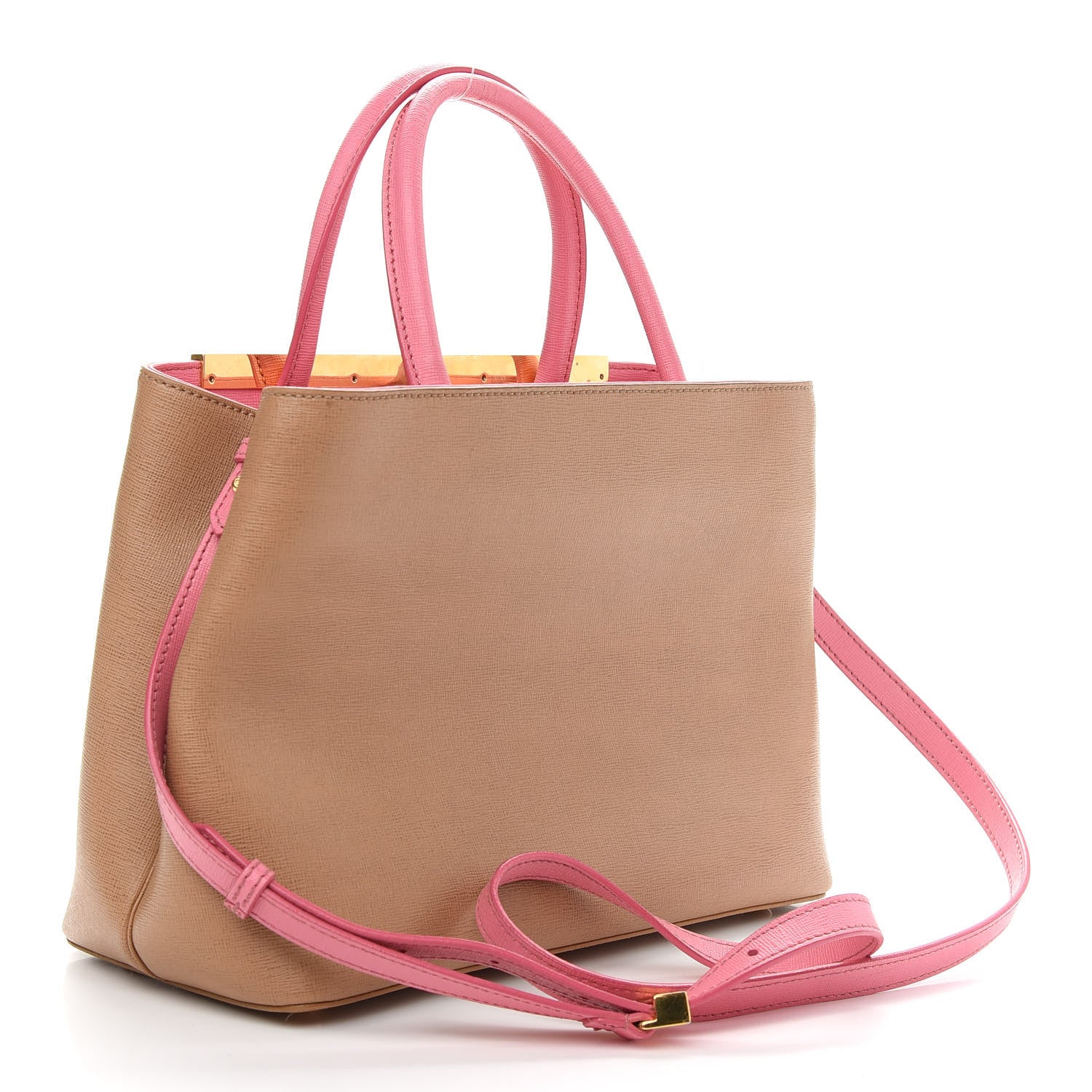 Fendi Vitello Elite Monster Petite 2Jours Tote Cuoio Lollypop Multicolor 3 of 10