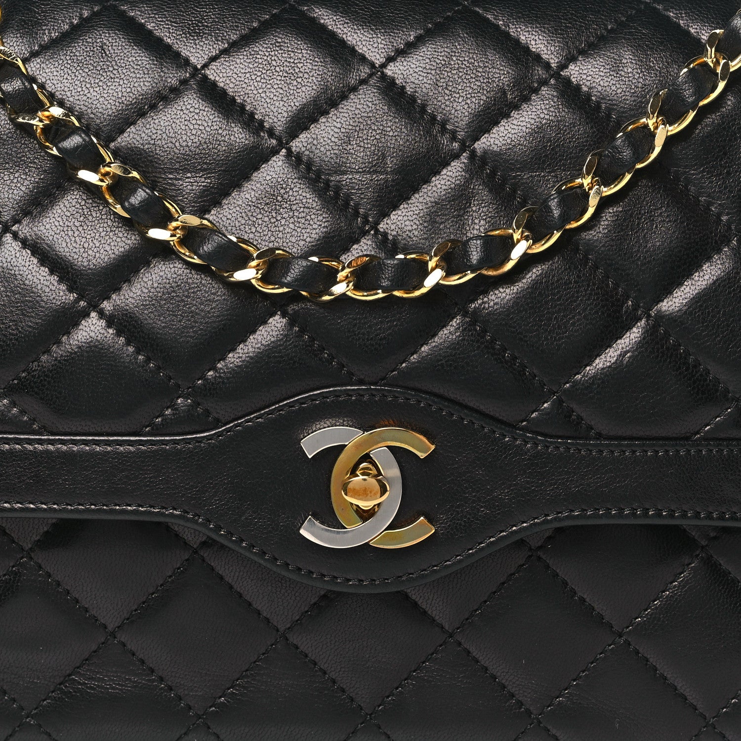 Chanel Lambskin Medium Double Flap Black 8 of 10