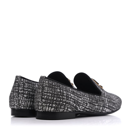 Chanel Fantasy Tweed CC Mocassin Loafers 35 Silver 4 of 13