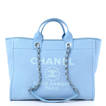 Chanel Mixed Fibers Medium Deauville Tote Light Blue 2 of 14