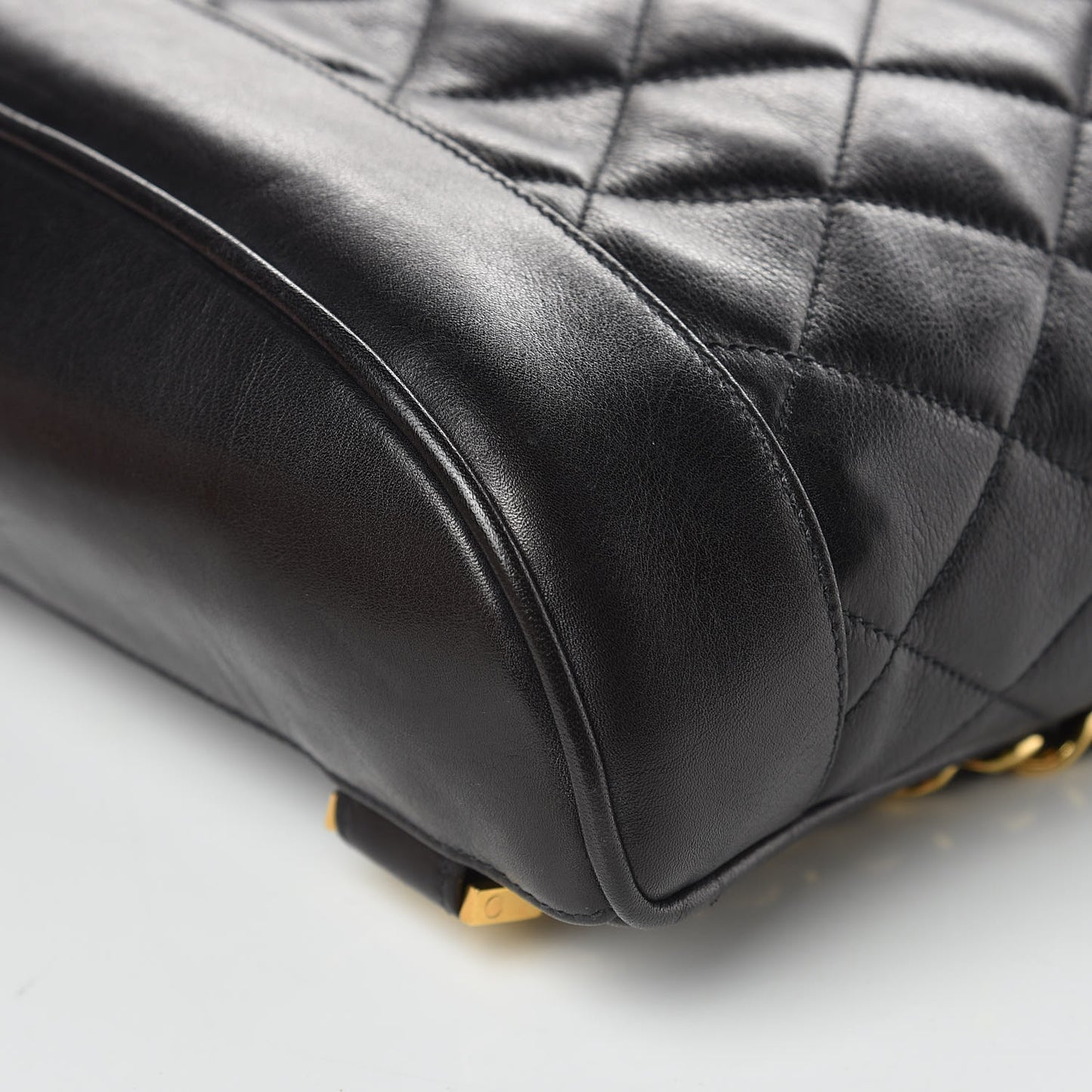 Lambskin Quilted Backpack Black