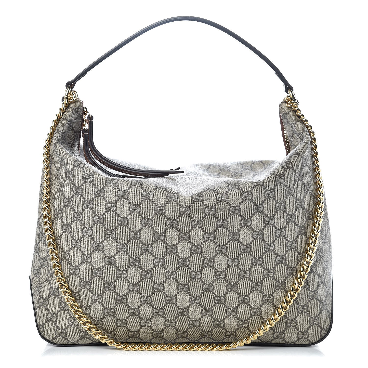 Gucci GG Supreme Monogram Large Linea A Hobo Light Brown 1 of 11