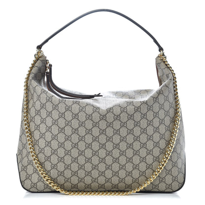 Gucci GG Supreme Monogram Large Linea A Hobo Light Brown 1 of 11