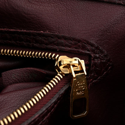 Louis Vuitton Ostrich Lizard Majestueux Tote MM Bordeaux 7 of 14