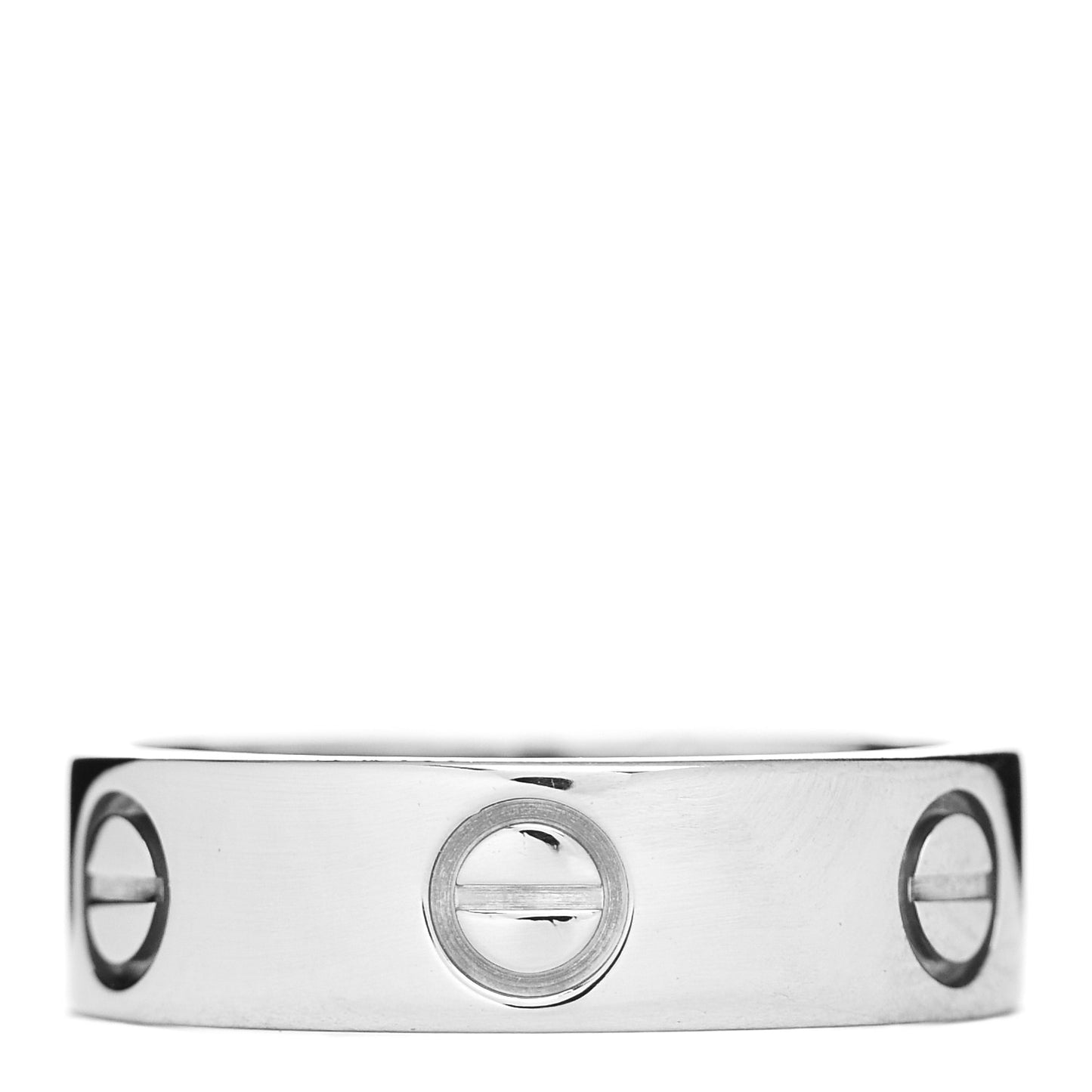 18K White Gold 5.5mm LOVE Ring 53 6.25