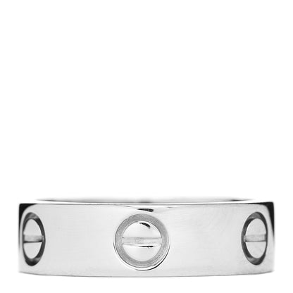 Cartier 18K White Gold 5.5mm LOVE Ring 53 6.25 3 of 4