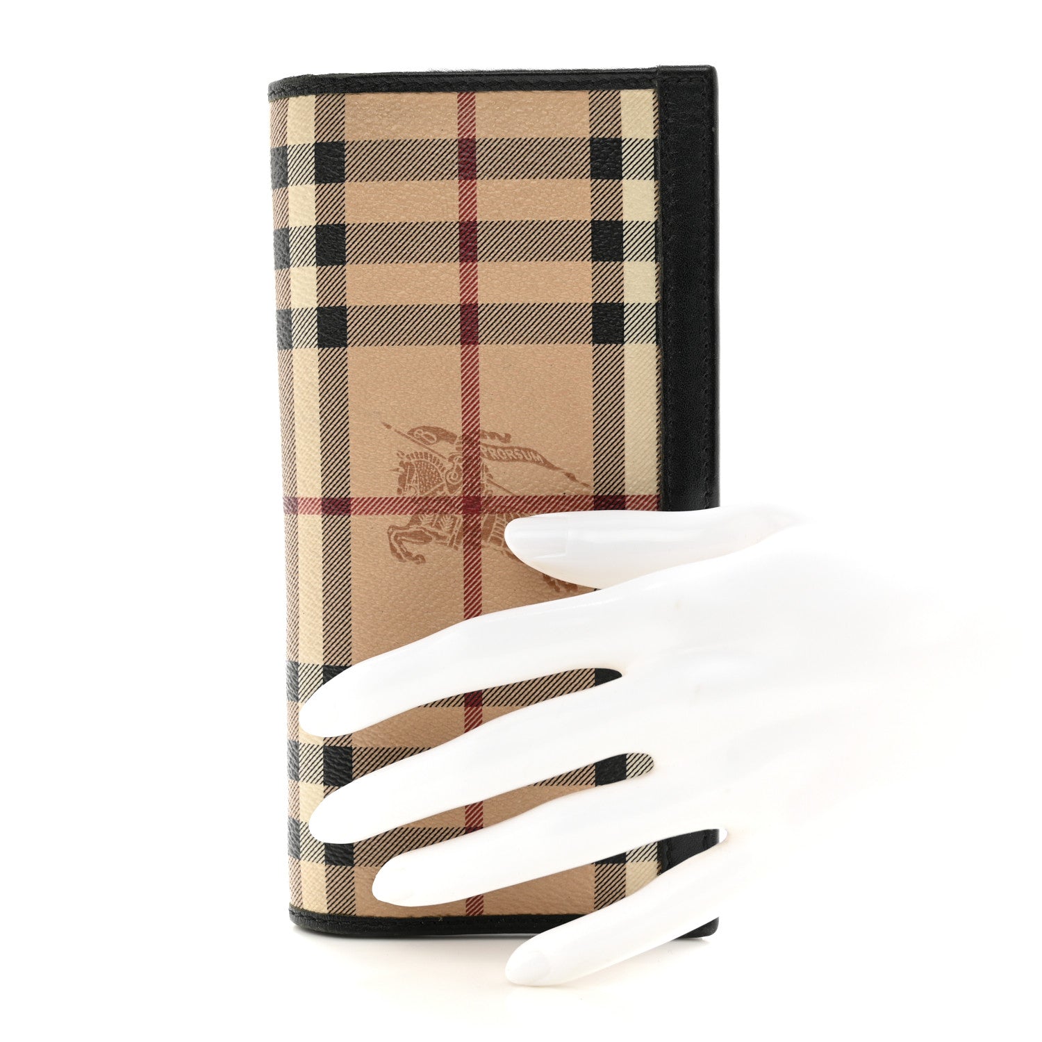 Burberry Haymarket Check Continental Wallet Black 2 of 12