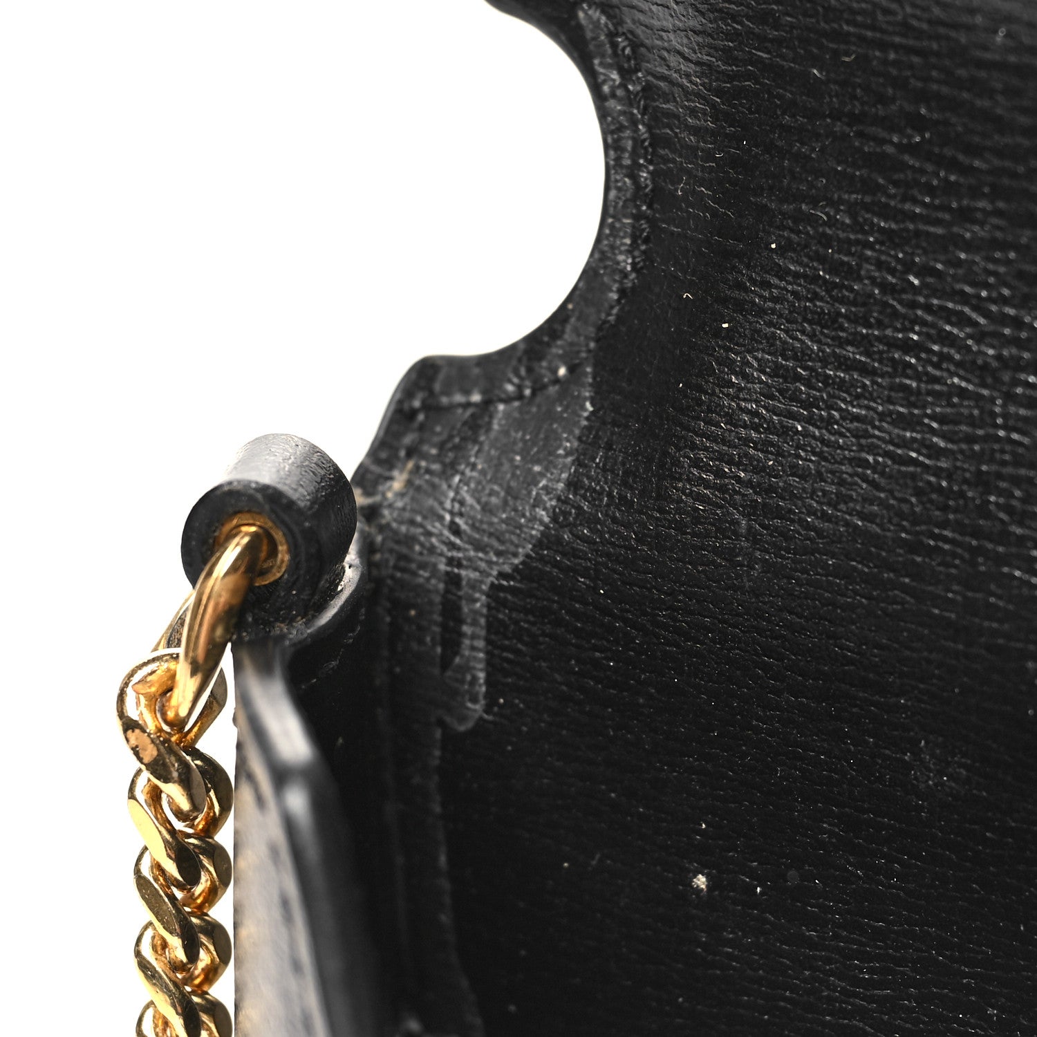 Saint Laurent Grained Calfskin Monogram Phone Holder Crossbody Black 11 of 12