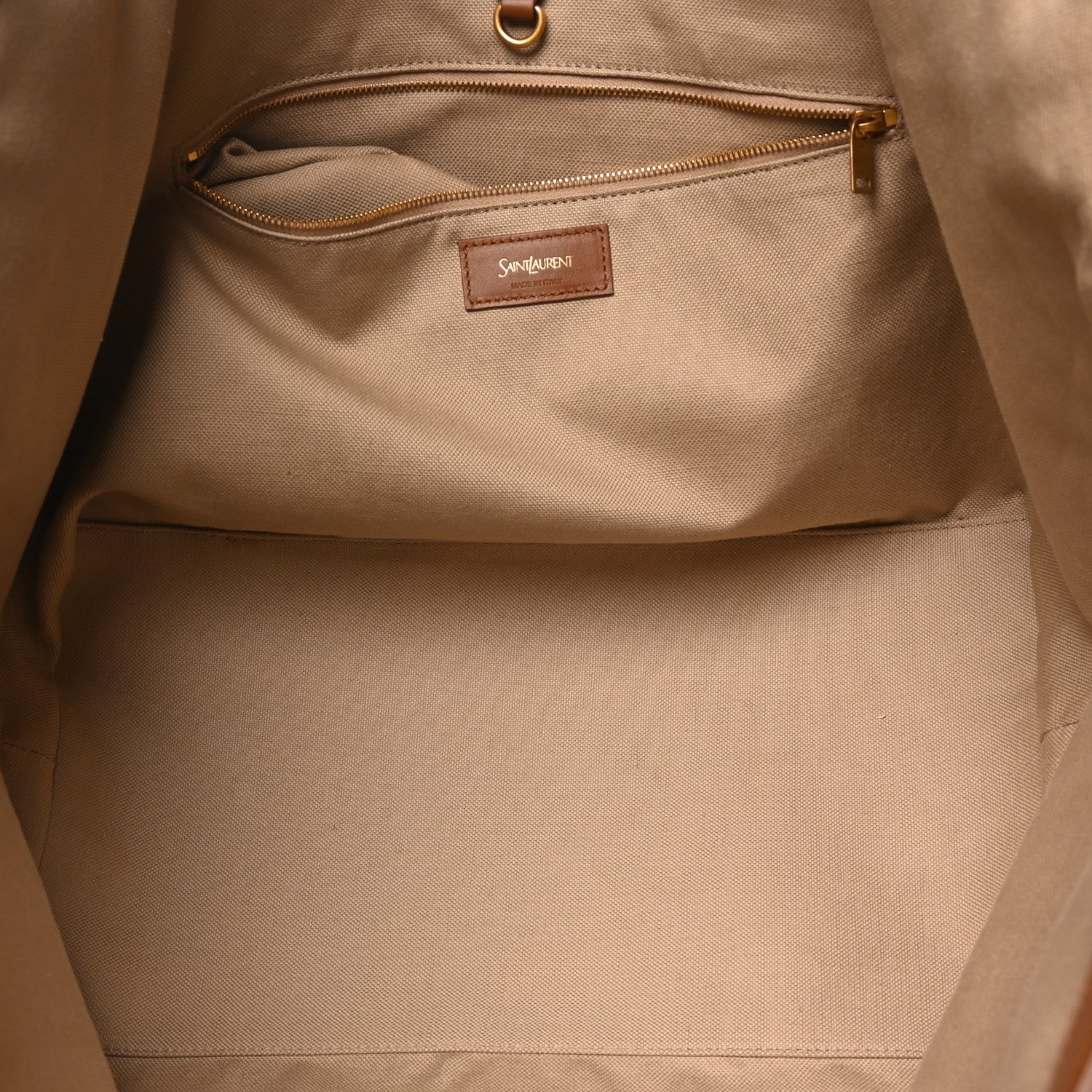 Saint Laurent Canvas Calfskin Y Tote Desert Dust Brick 5 of 10
