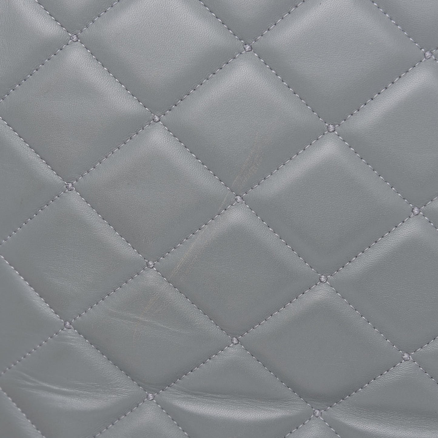 Lambskin Quilted Tote Grey