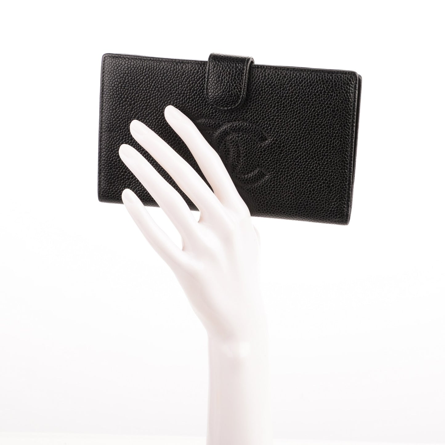 Caviar Timeless CC French Wallet Black