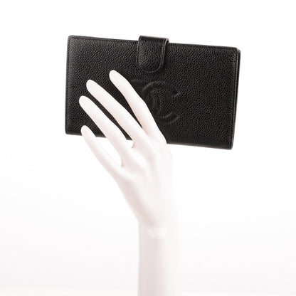 Chanel Caviar Timeless CC French Wallet Black 2 of 7