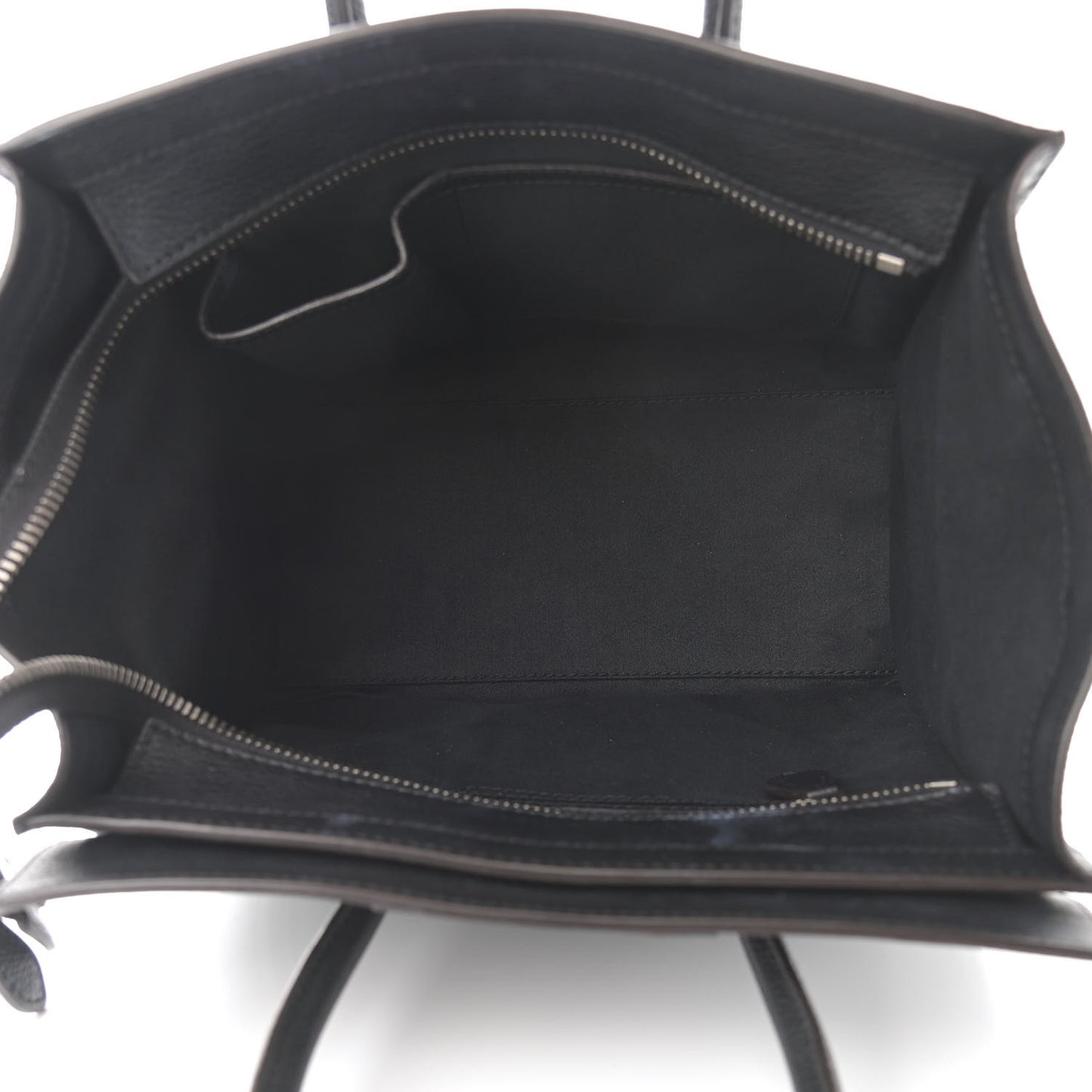 Drummed Calfskin Micro Luggage Black
