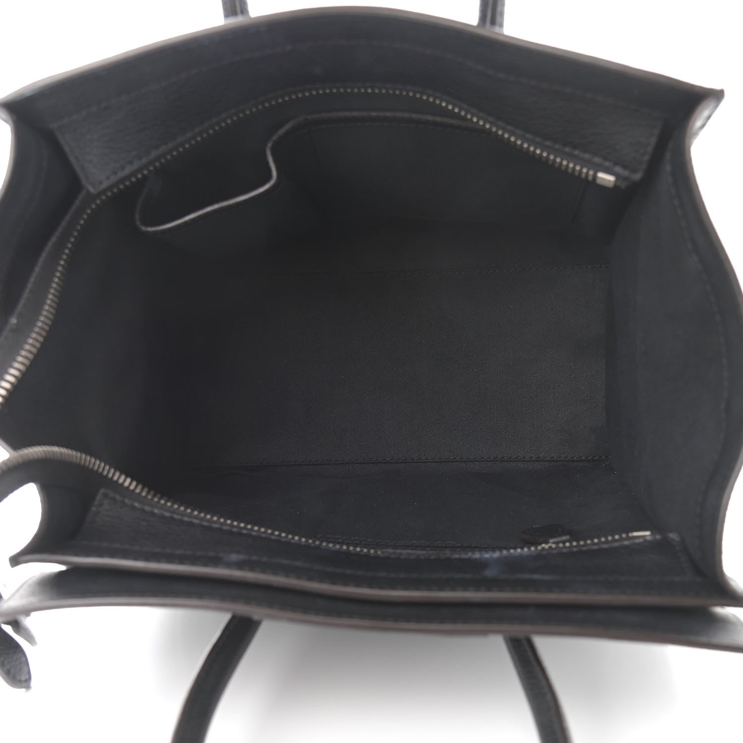 Celine Drummed Calfskin Micro Luggage Black 5 of 11