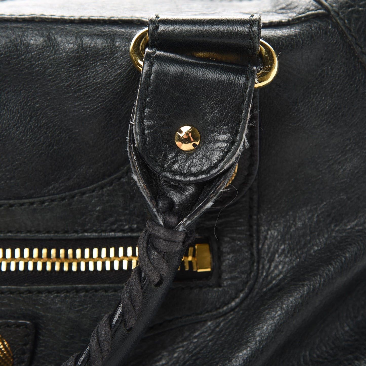 Agneau Giant 21 Gold Hardware Work Black