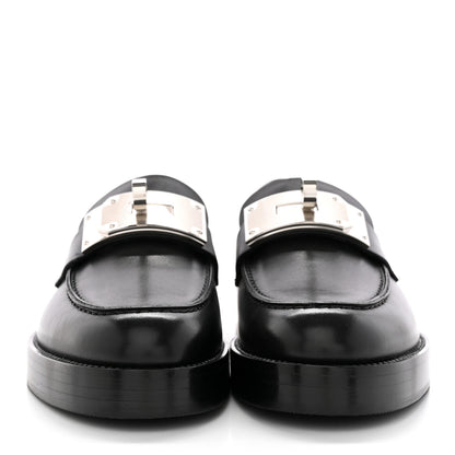 Hermes Calfskin Womens Hot Loafer 37 Black 2 of 15
