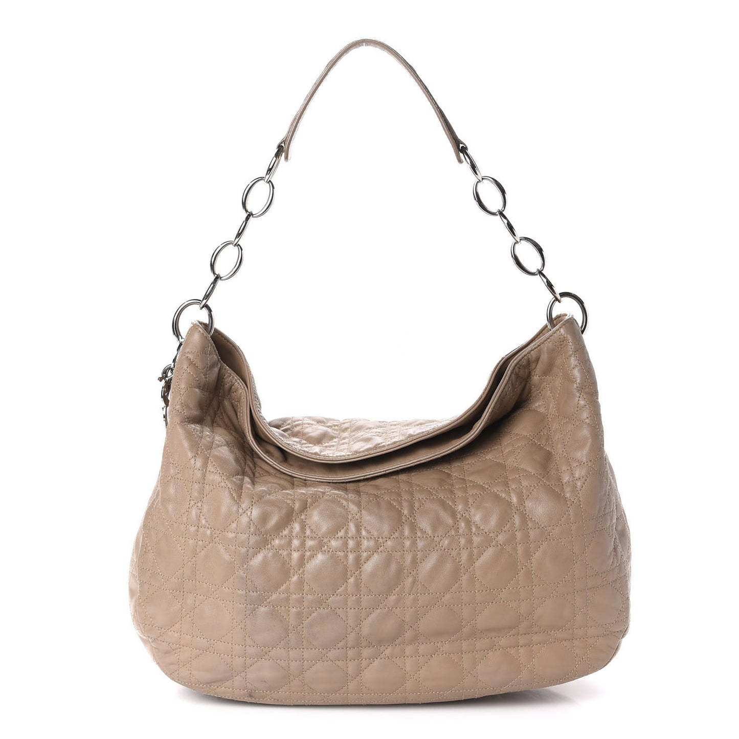Lambskin Cannage Medium Soft Hobo Beige