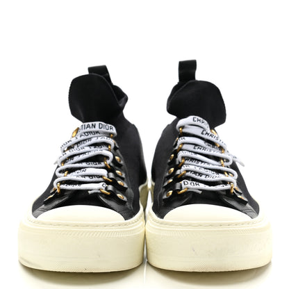 Christian Dior Technical Knit Calfskin Womens Walk'N'Dior High Top Sneakers 36 Black 2 of 8