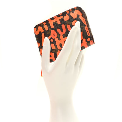 Louis Vuitton Monogram Graffiti Zippy Coin Purse Wallet Orange 2 of 7
