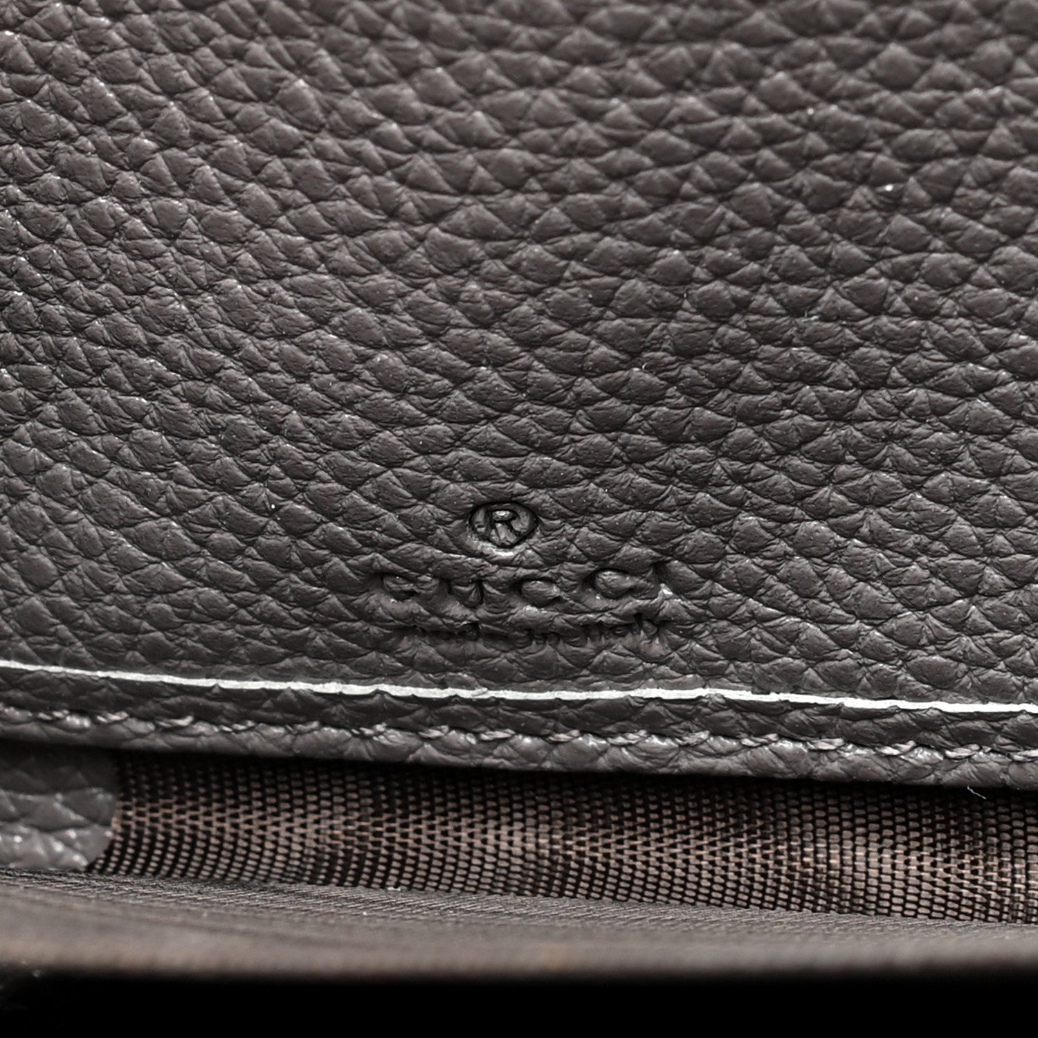 Gucci Grainy Calfskin Zumi Zip Around Wallet Dusty Grey 6 of 7