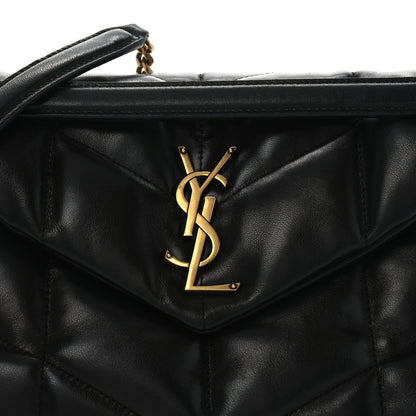Saint Laurent Lambskin Quilted Small Loulou Puffer Monogram Chain Satchel Black 8 of 11