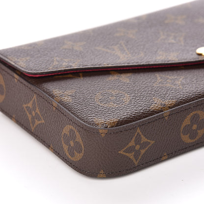 Louis Vuitton Monogram Pochette Felicie Chain Wallet Fuchsia 8 of 10