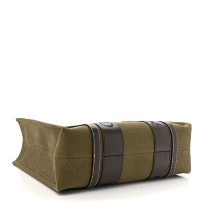 Chloe Linen Calfskin Medium Woody Tote Warm Green 4 of 9