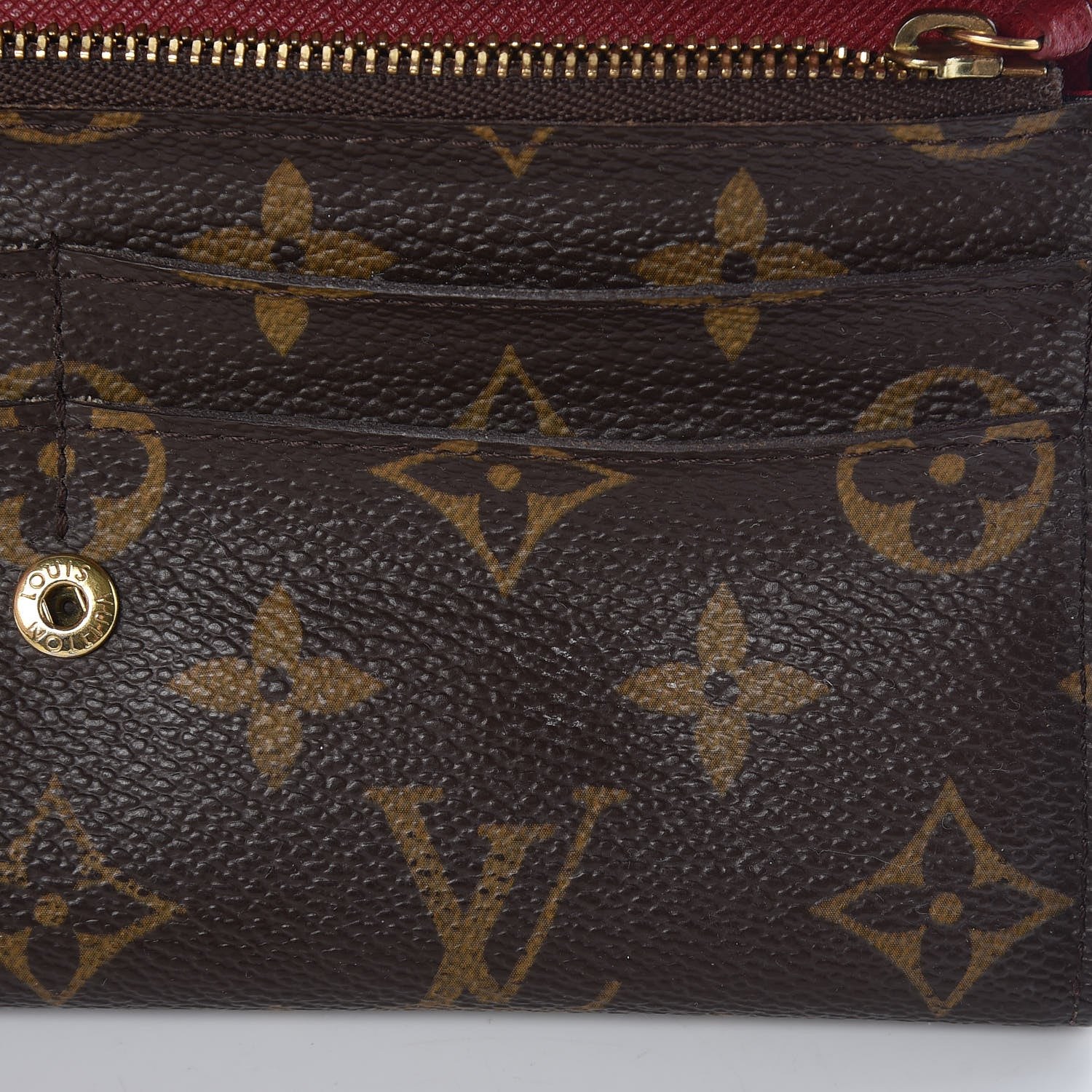 Louis Vuitton Monogram Emilie Wallet Red 8 of 15
