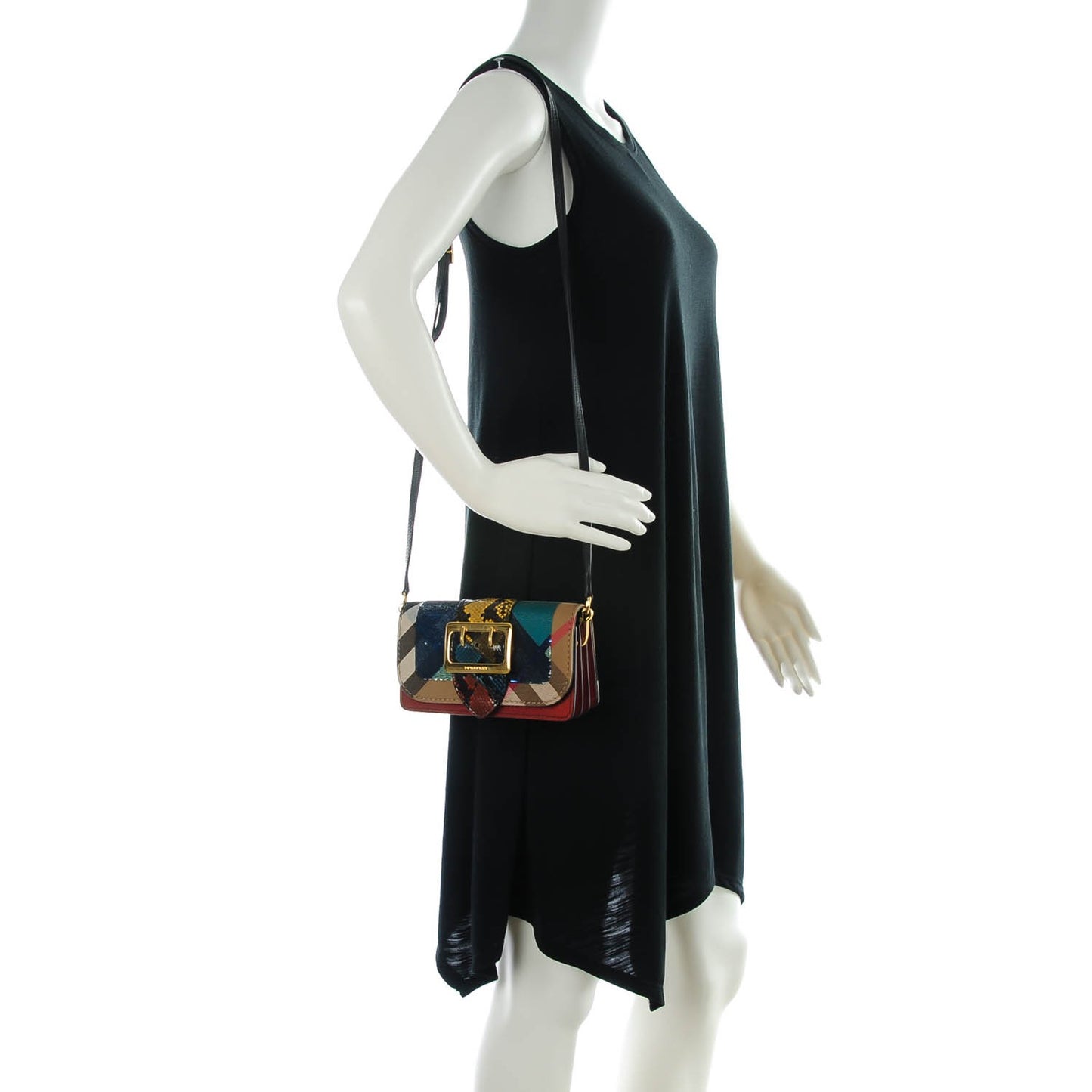 House Check Python Sequin Peregrine Patchwork Shoulder Bag Multicolor