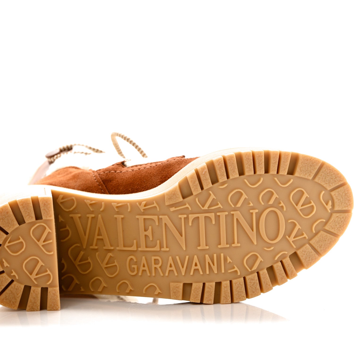 Valentino Garavani Suede Shearling Vlogo Trekkgirl Ankle Boots 35 Selleria 8 of 8