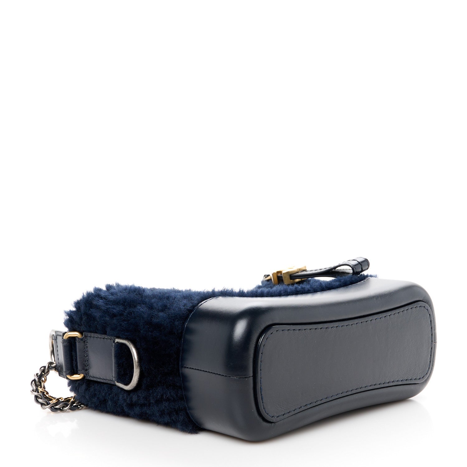 Chanel Shearling Small Gabrielle Hobo Navy 4 of 10