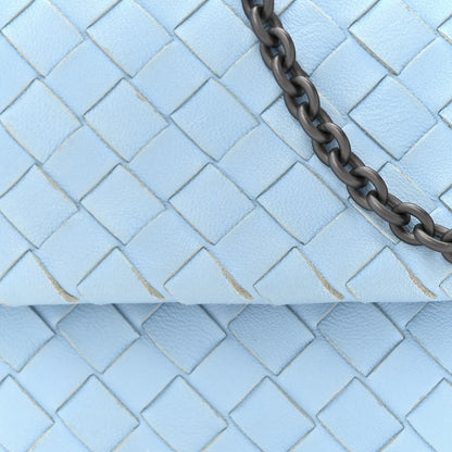 Bottega Veneta Nappa Intrecciato Small Chain Crossbody Ciel 9 of 18