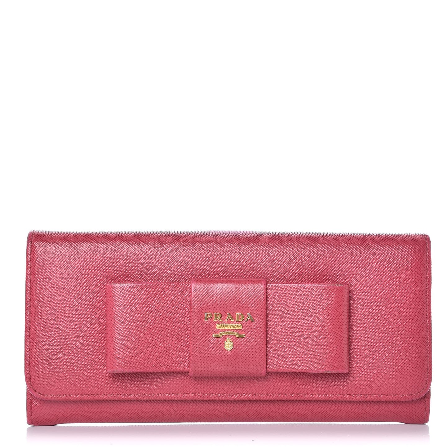 Saffiano Bow Continental Wallet Peonia