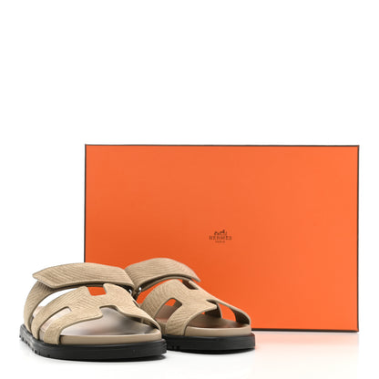Hermes Suede Goatskin Chaine d'Ancre Womens Chypre Sandals 35.5 Beige Sable 9 of 9