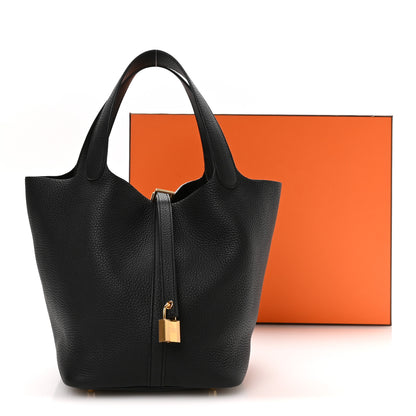 Hermes Taurillon Clemence Picotin Lock 22 MM Black 13 of 13